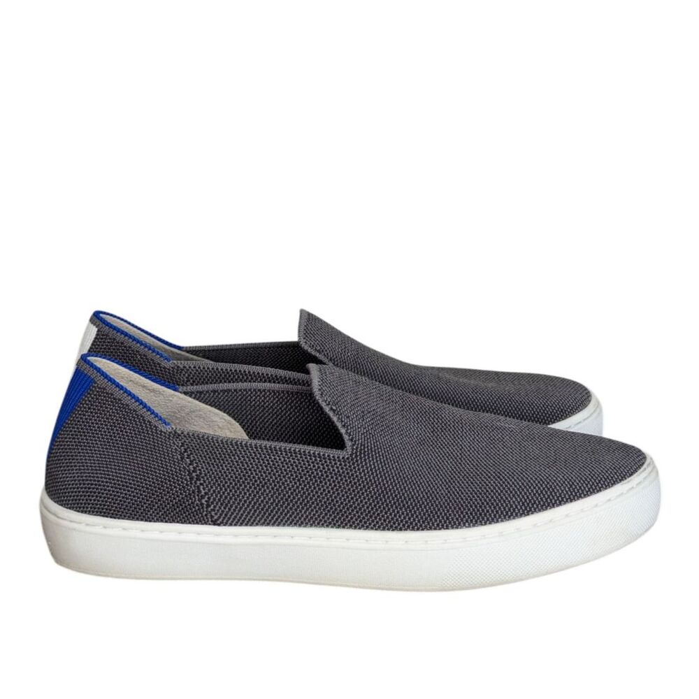 Rothy’s The Original Slip-On Sneaker Steel Grey Knit Size 7.5 Washable Casual